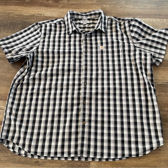 Carhartt plaid button work shirt 3XL - Picture 2 of 8